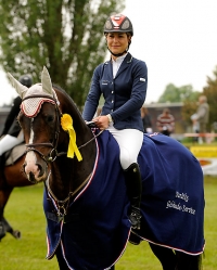 Chijioke gewann mit Clarissa Crotta die Holsteiner Landesmeisterschaft 2010 (Foto: J. Bugtrup)